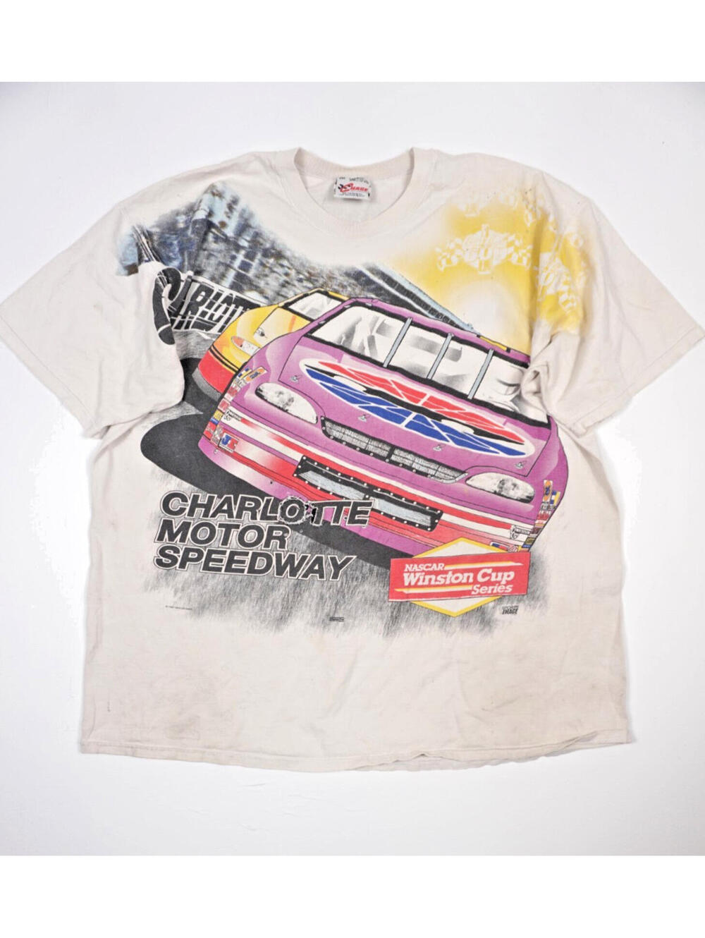 Vintage Nascar Winston Cup Shirt Mens XXL Charlotte Motor Speedway AOP Tee 90s